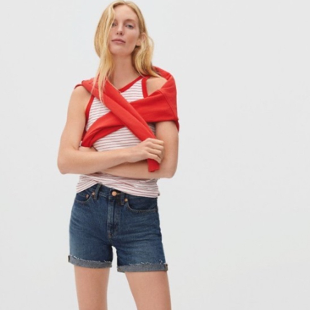 Everlane | The‎ Denim Short Dark Wash Raw Hem Size 28/6 Casual Summer Classic